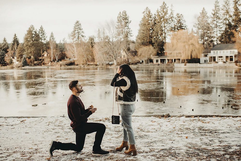 Bend engagement proposal photographer