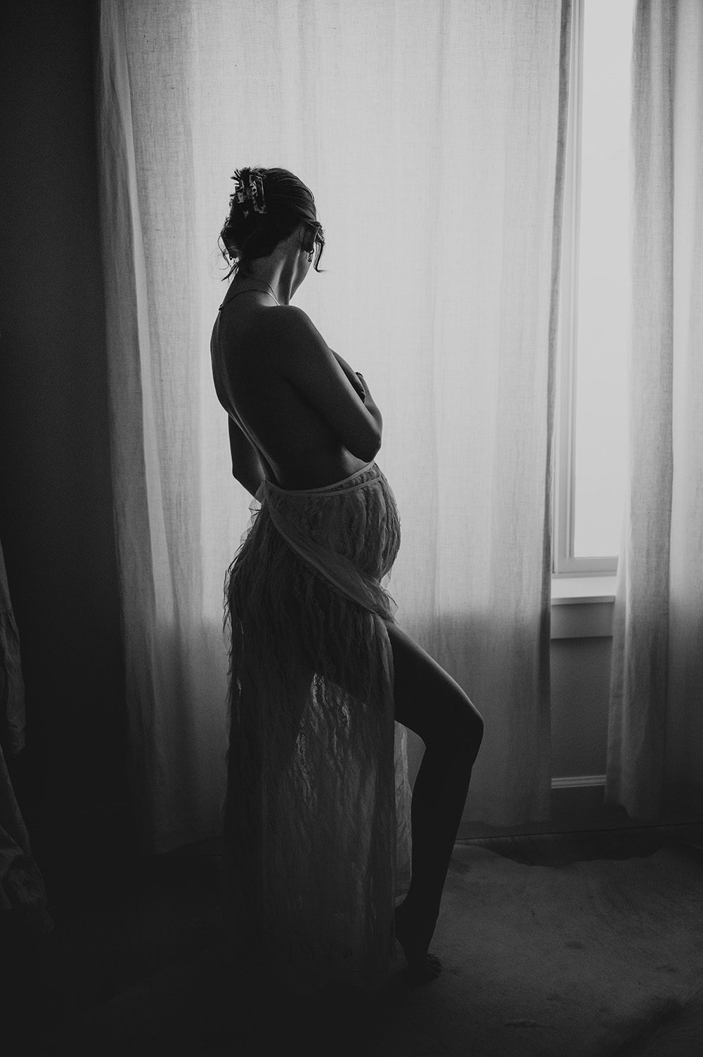 In studio maternity photography Bend Oregon